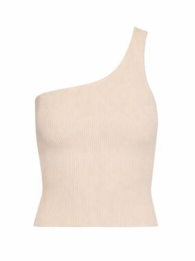 Babaton sculpt knit one shoulder tank top